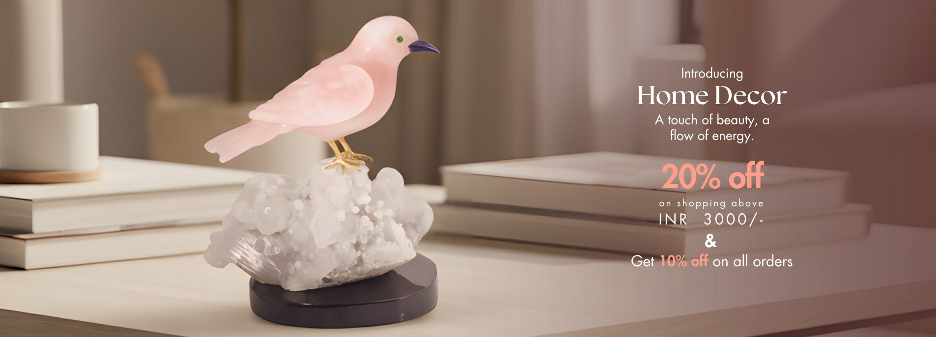 Gemstone Bird Statues