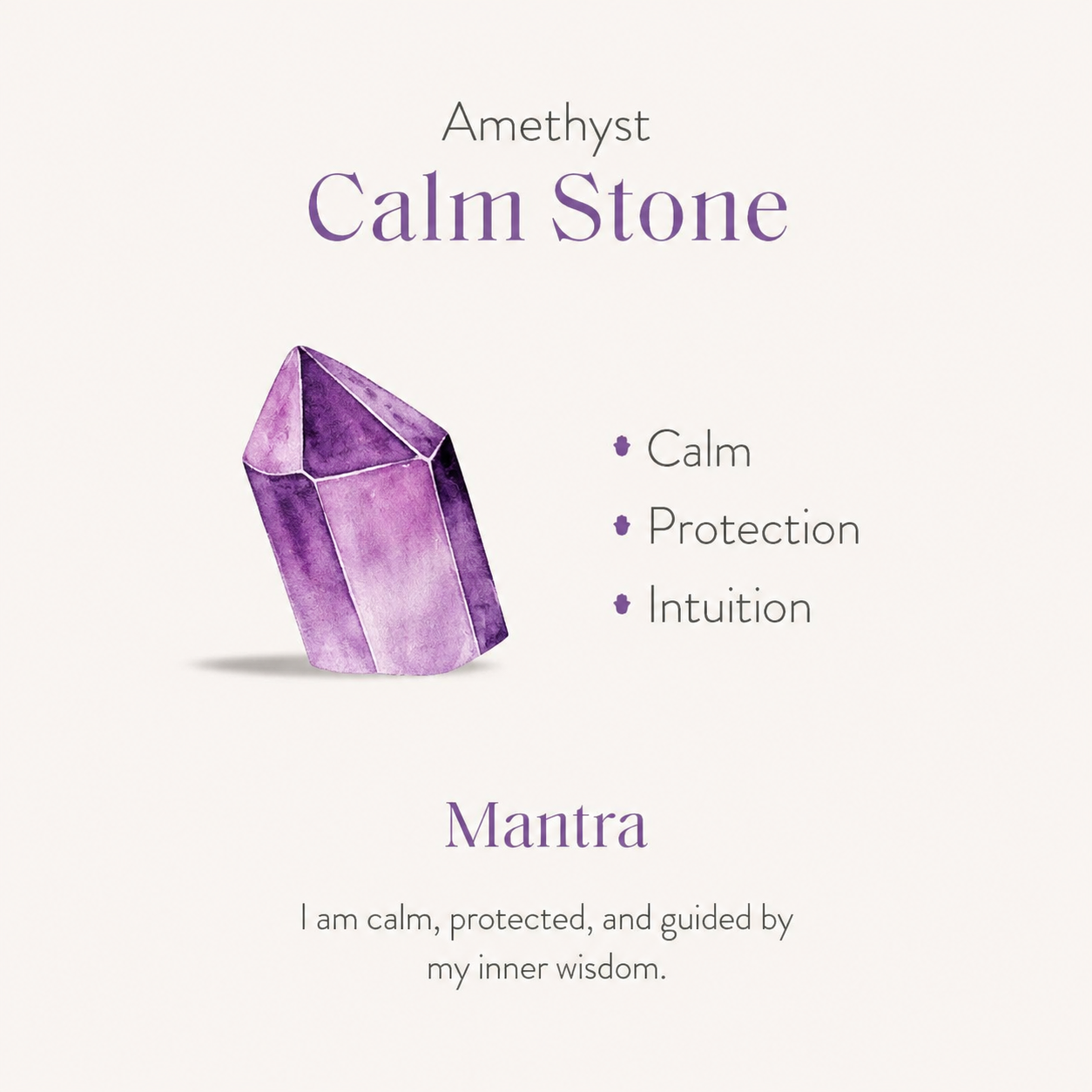 Luna Amethyst Charm Necklace