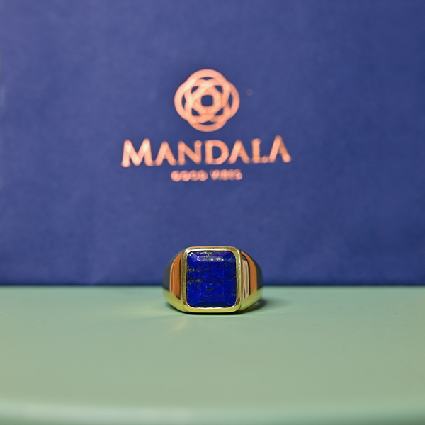 Afgan Lapis Lazuli Ring For Male Wavelength 430 THz