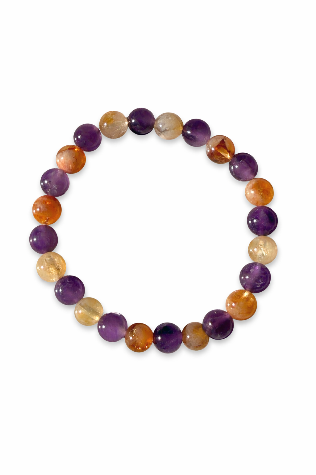 Anti-Stress Amethyst & Citrine Crystal Bracelet