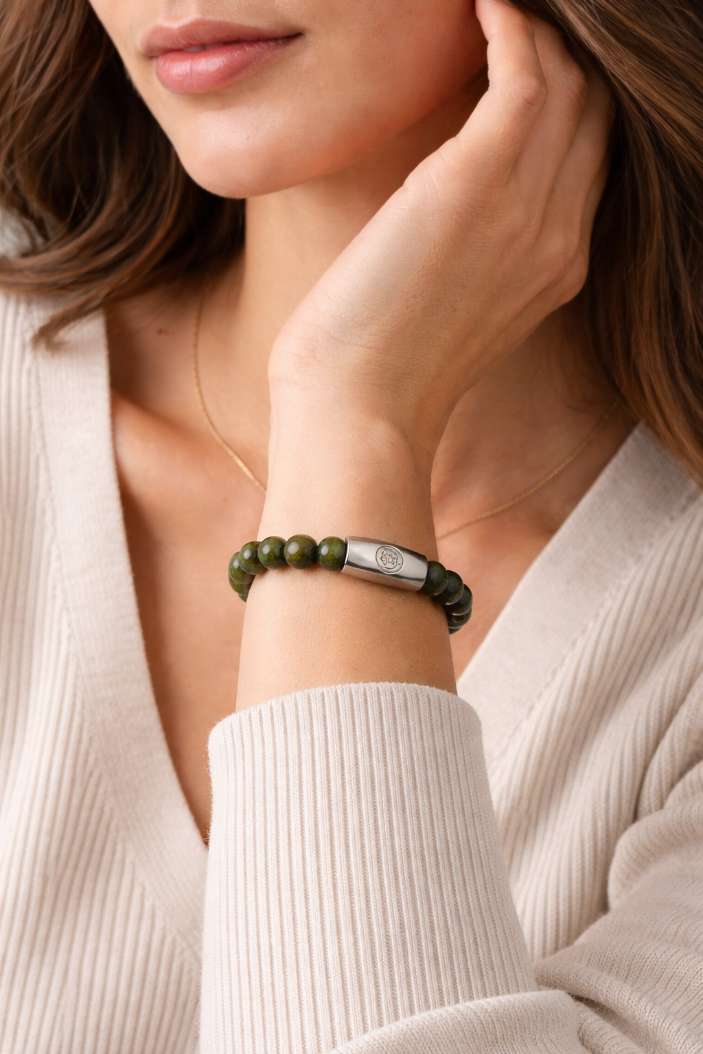 Peruvian Pyrite Luxe Lock Bracelet