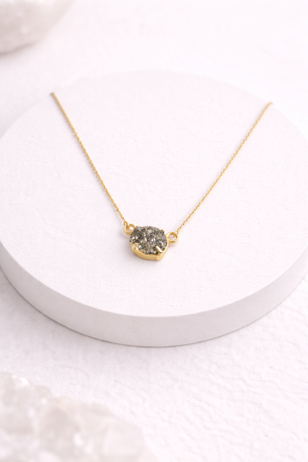 Elegant Pyrite Crystal Necklace for Women