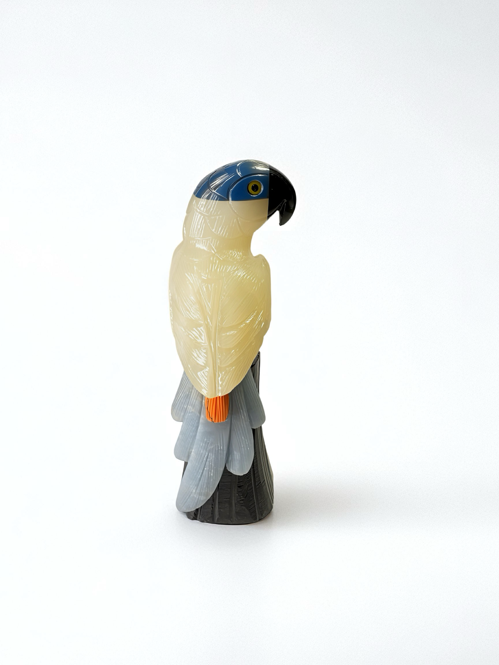 Mandala HandCarved Gemstone Parrot Figurine – Wisdom • Joy • Expression