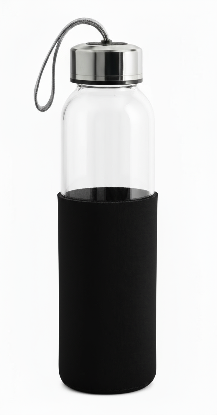 Mandala Rose Quartz Healing Crystal Water Bottle — Energy Infused Hydration