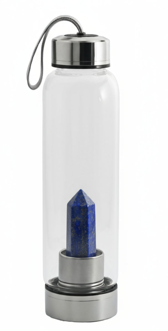 Lapis Lazuli Crystal Elixir Water Bottle – Energized Hydration for Mind, Body & Spirit