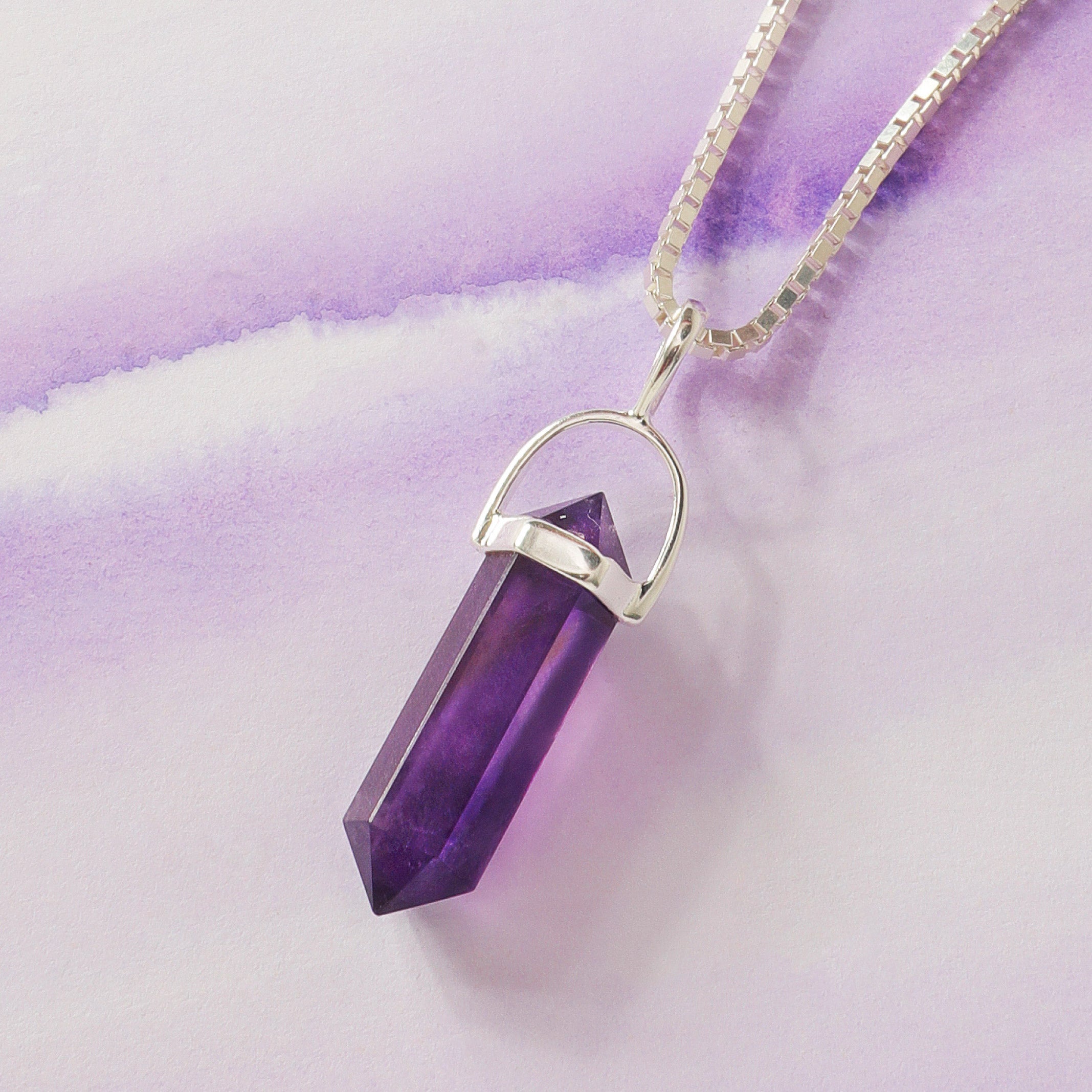 Brazilian Dark Amethyst Pendant Wavelength 730 THz