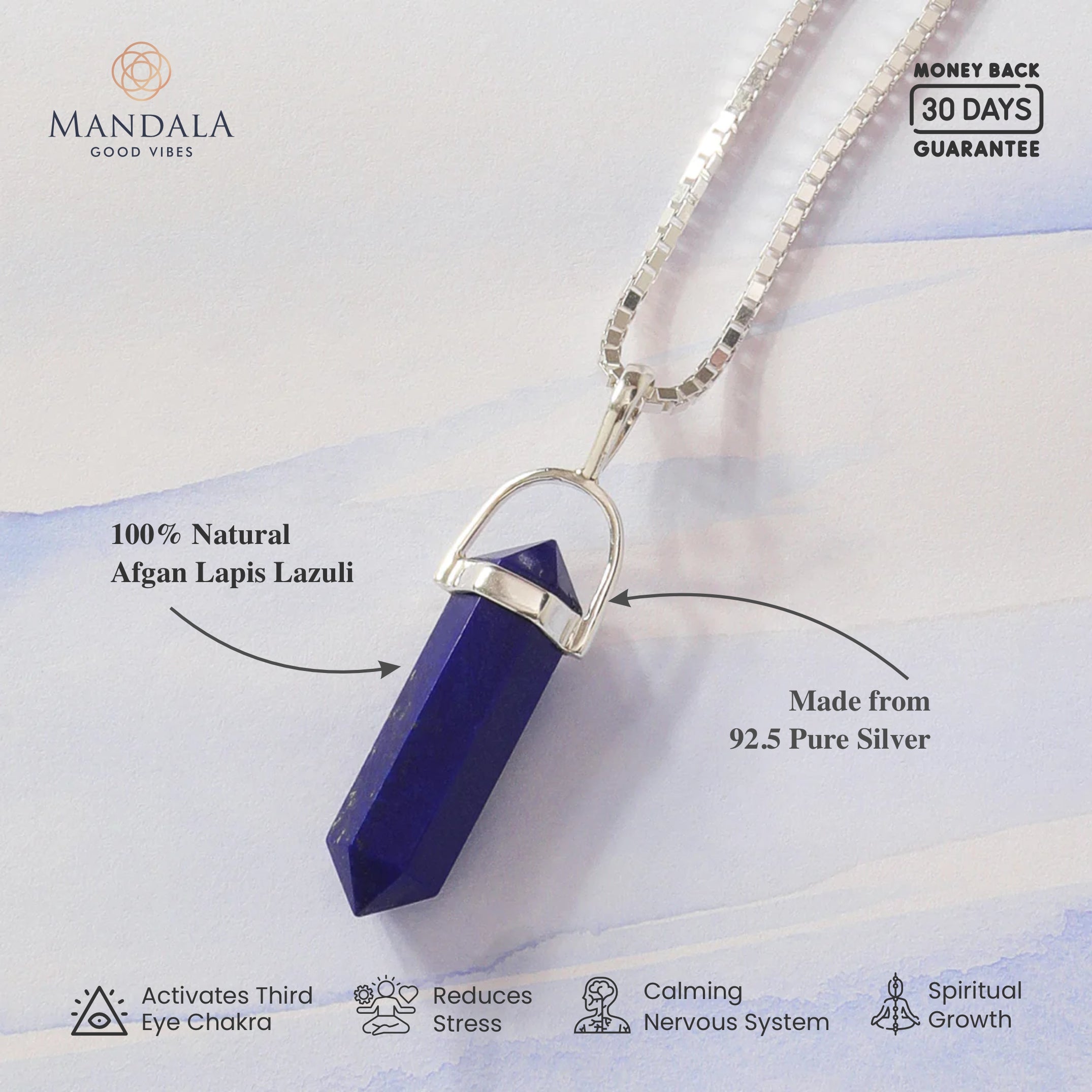 Afgan Lapis Lazuli Pendant Wavelength 430 THz