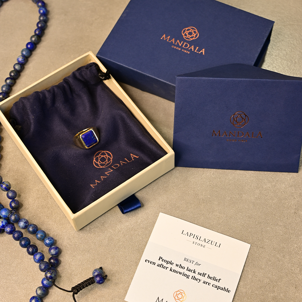 Afgan Lapis Lazuli Ring For Male Wavelength 430 THz