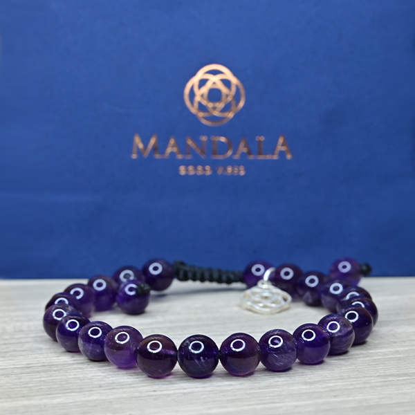 Brazilian Dark Amethyst Bracelet Wavelength 32,876 KHZ