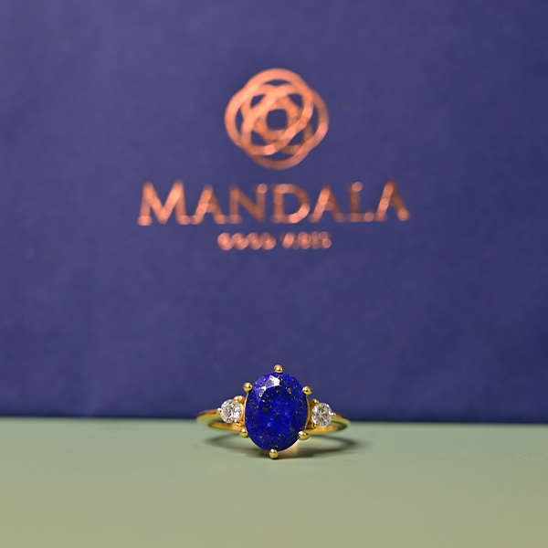 Afgan Lapis Lazuli Ring For Female Wavelength 852 Hz