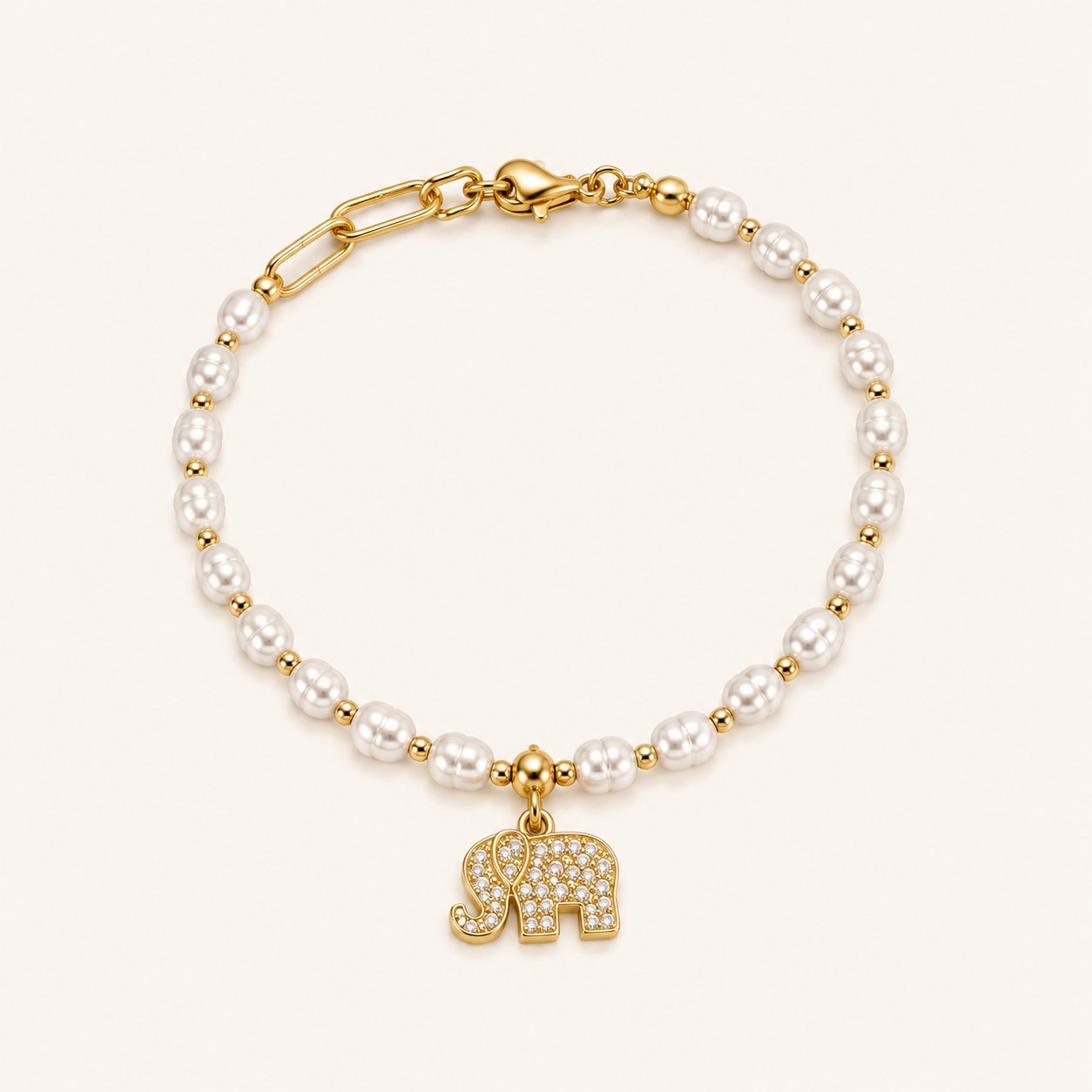 Luna Pearl Charm Bracelet