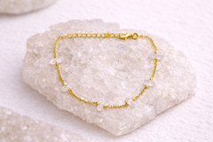 Clear Quartz Gold Chain Bracelet for Women