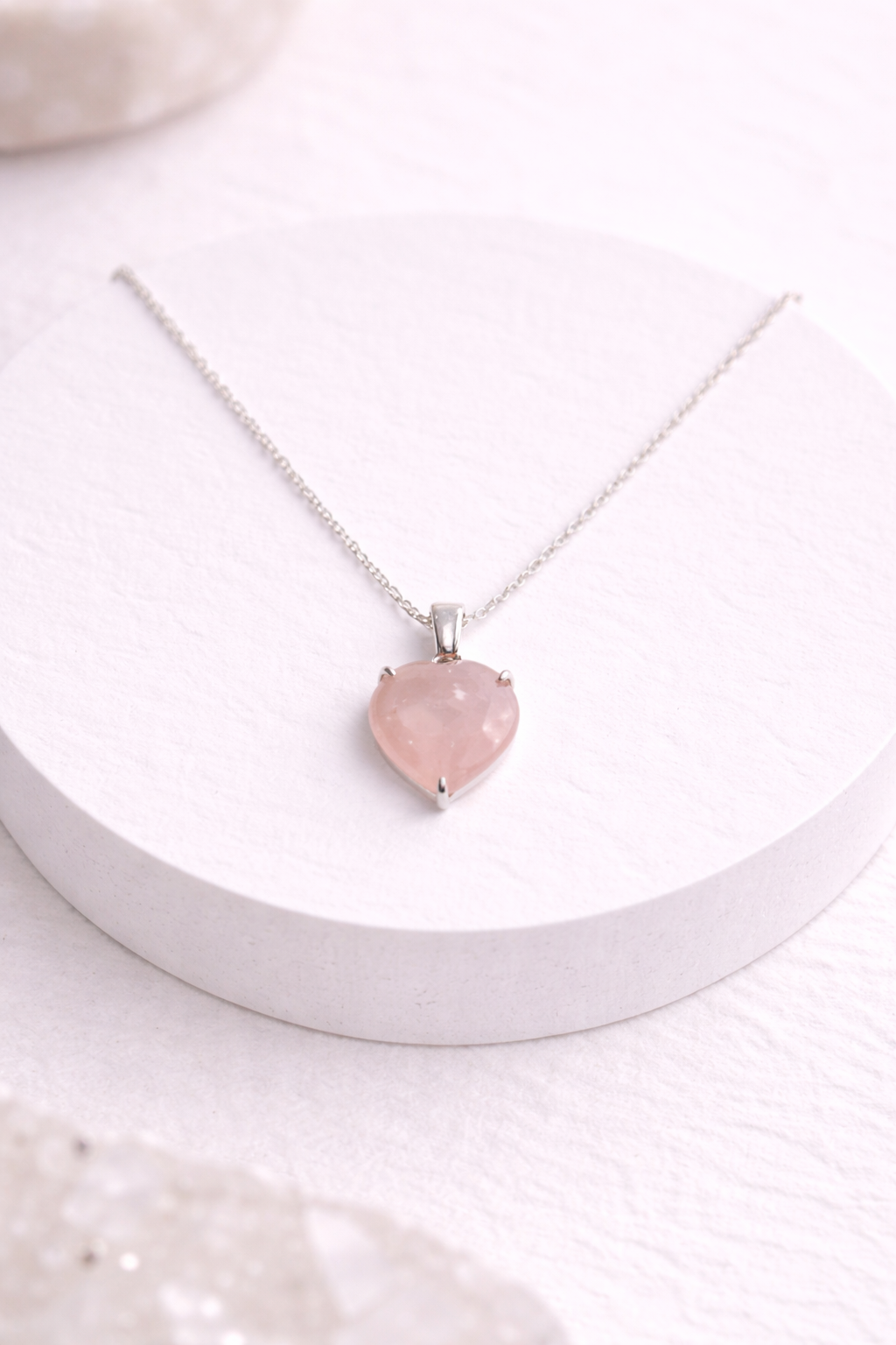 Rose Quartz Love Necklace for Women