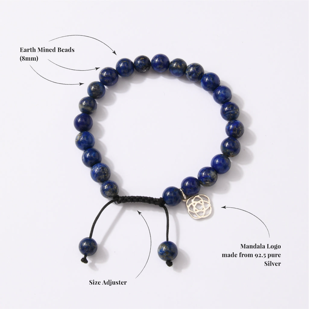 Afgan Lapis Lazuli Bracelet Wavelength 852 Hz