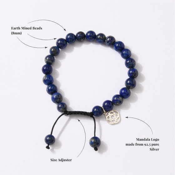 Afgan Lapis Lazuli Bracelet Wavelength 430 THz