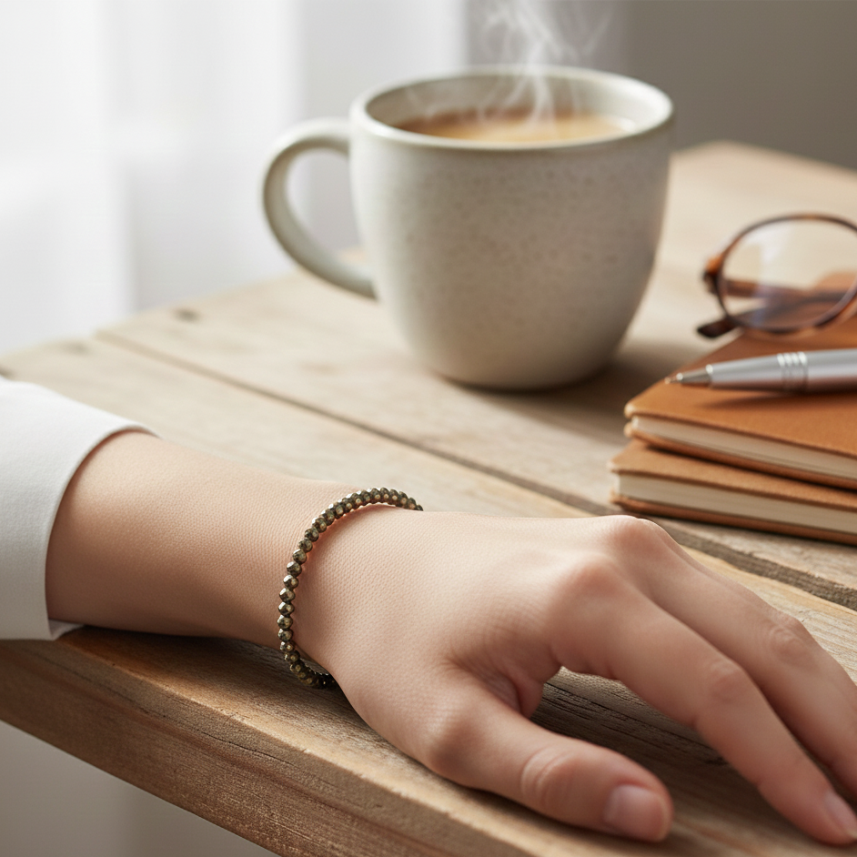 Pyrite Bracelet for Wealth, Protection & Confidence