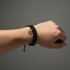 Mandala Deep Garnet Energy Bracelet