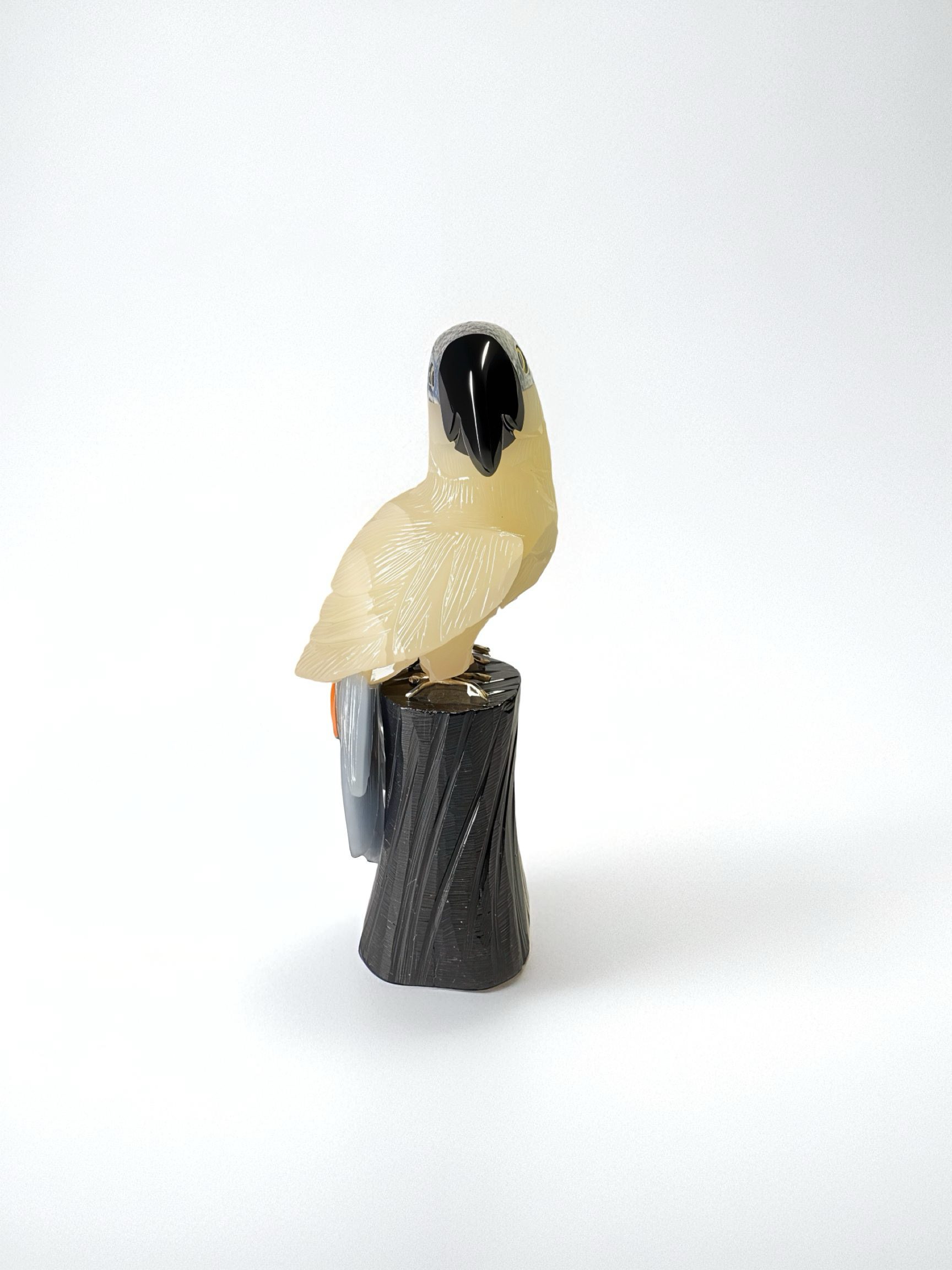 Mandala HandCarved Gemstone Parrot Figurine – Wisdom • Joy • Expression