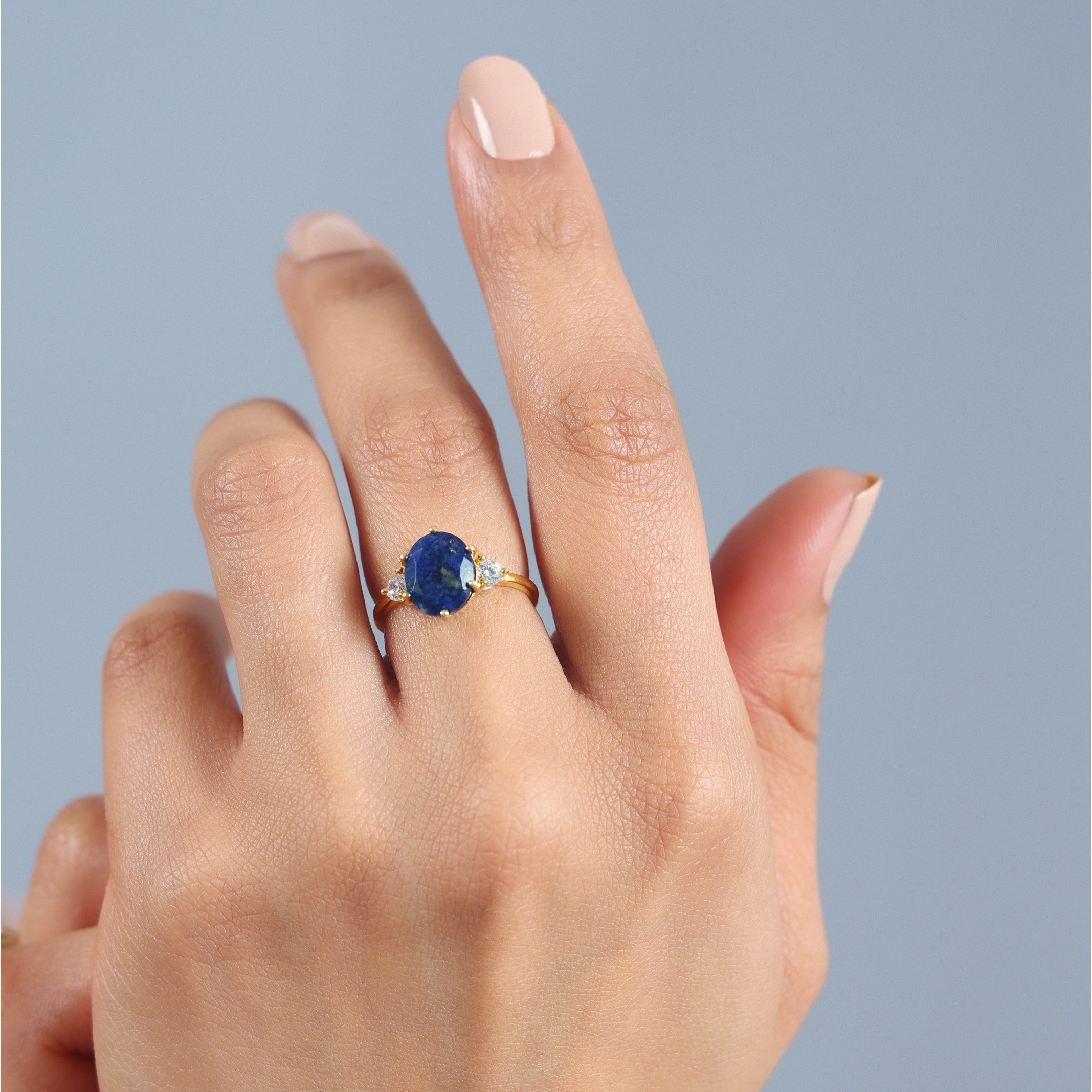 Afgan Lapis Lazuli Adjustable Ring For Female