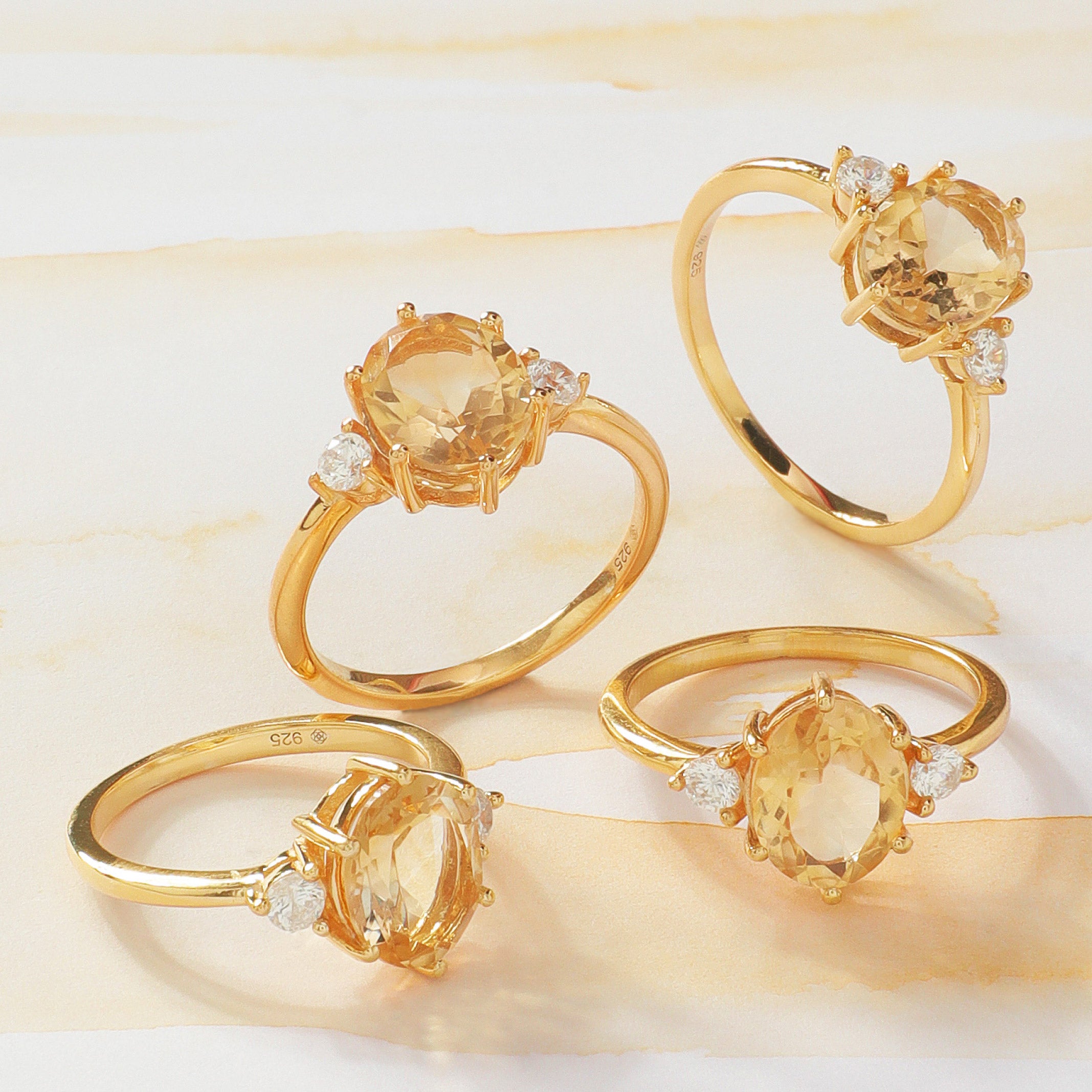 Bolivian Citrine Ring For Female