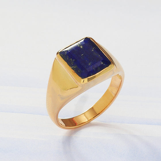Afgan Lapis Lazuli Ring For Male Wavelength 430 THz