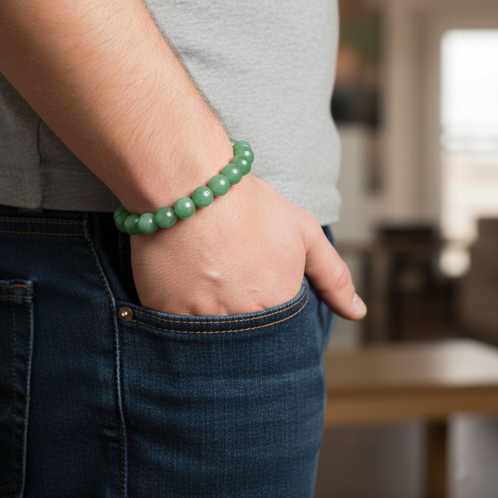 Indian Green Aventurine Bracelet Wavelenght 600 THz