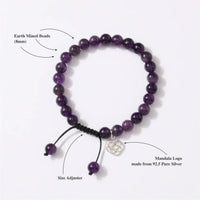 Brazilian Dark Amethyst Bracelet Wavelength 730 THz