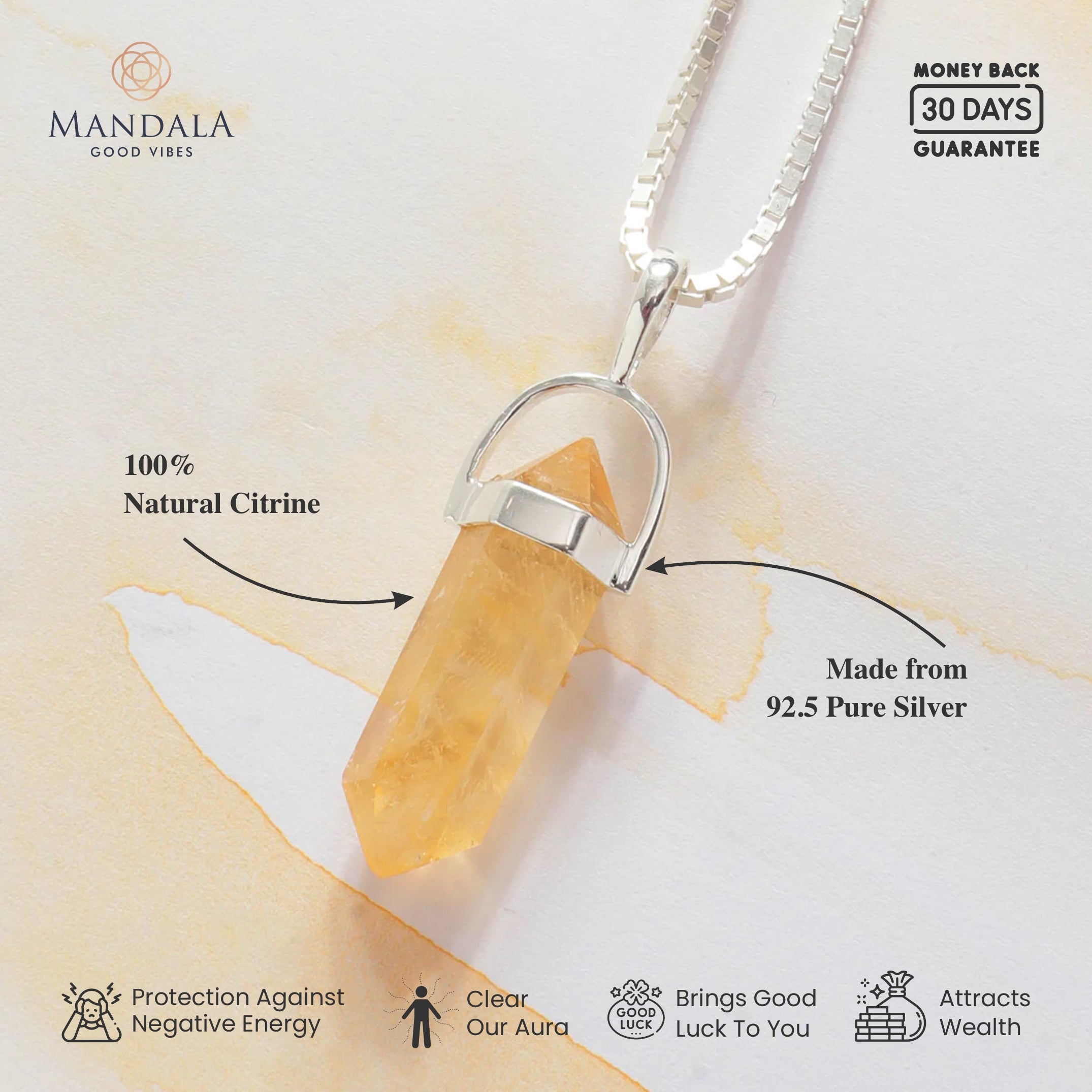 Bolivian Citrine Pendant